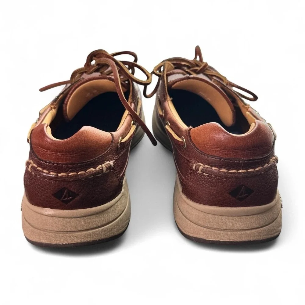 Sperry Men's Leather Boat Shoes Size 8M Brown ASV Tech Dock Shoes Dad Coastal